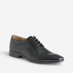 Derby noir en cuir