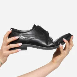 Derby noir en cuir