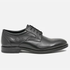 Derby noir en cuir éco-conçu