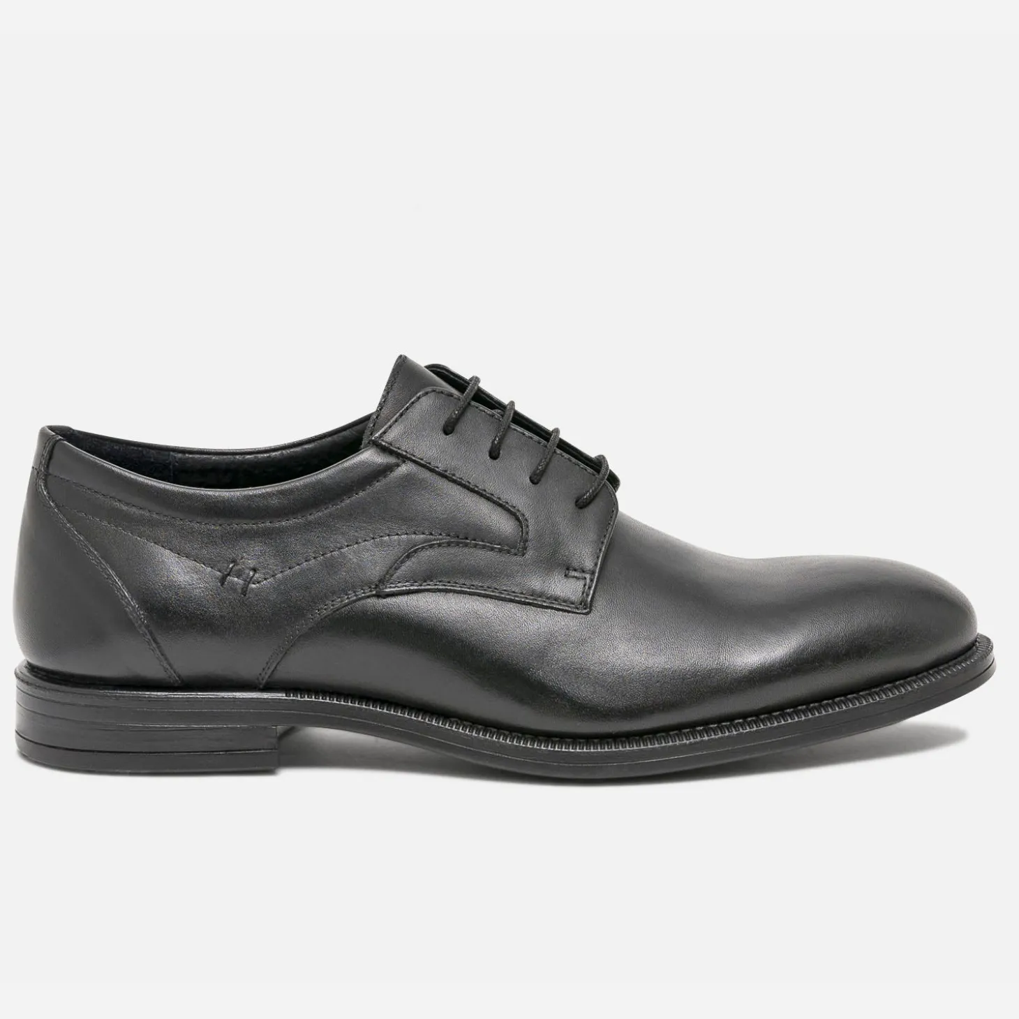 Derby noir en cuir éco-conçu