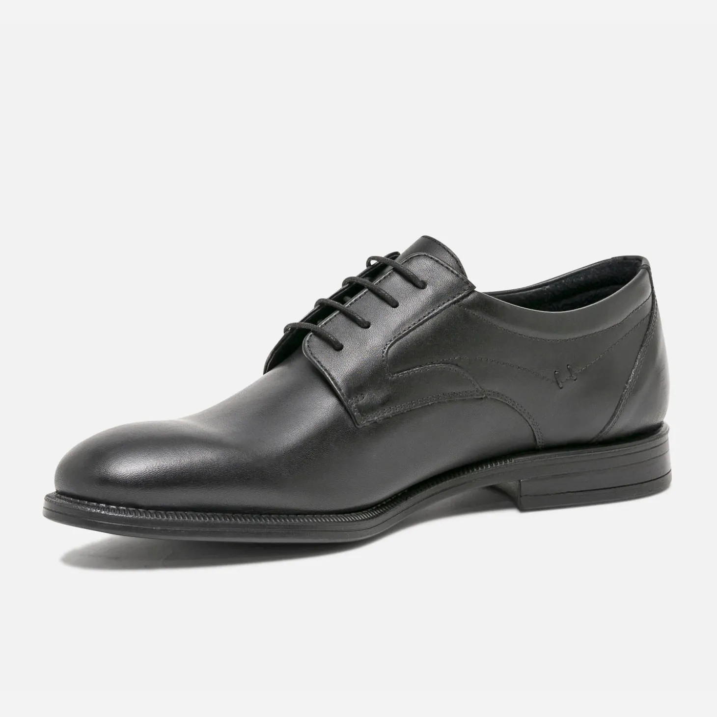 Derby noir en cuir éco-conçu