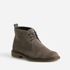 Desert Boots taupe en cuir velours