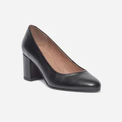 Escarpin éco-conçu noir en cuir
