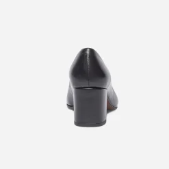 Escarpin éco-conçu noir en cuir