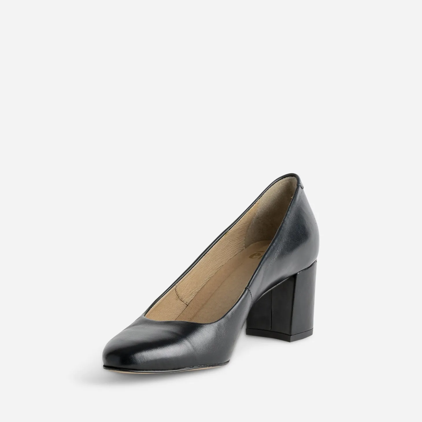 Escarpin noir en cuir