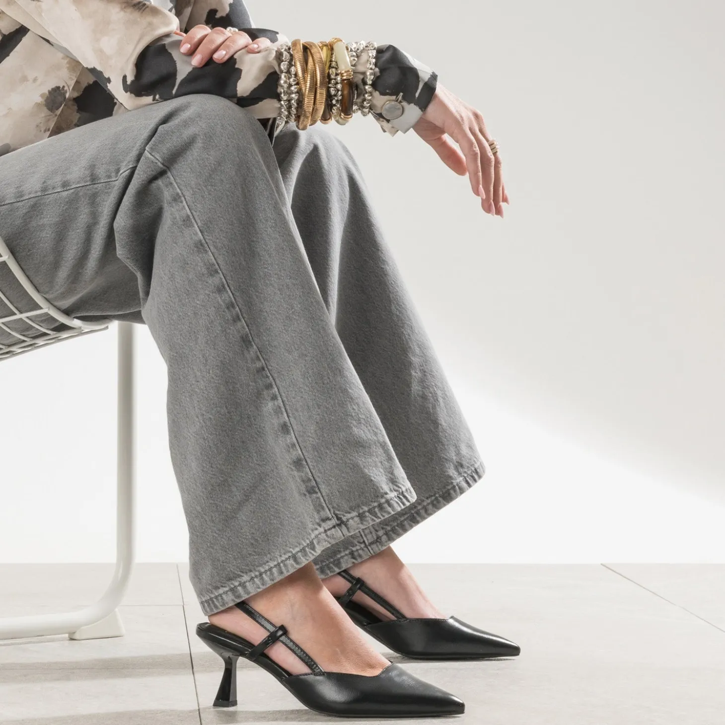 Escarpin slingback TEXTO noir