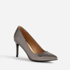 Escarpin TEXTO argenté à talon fin