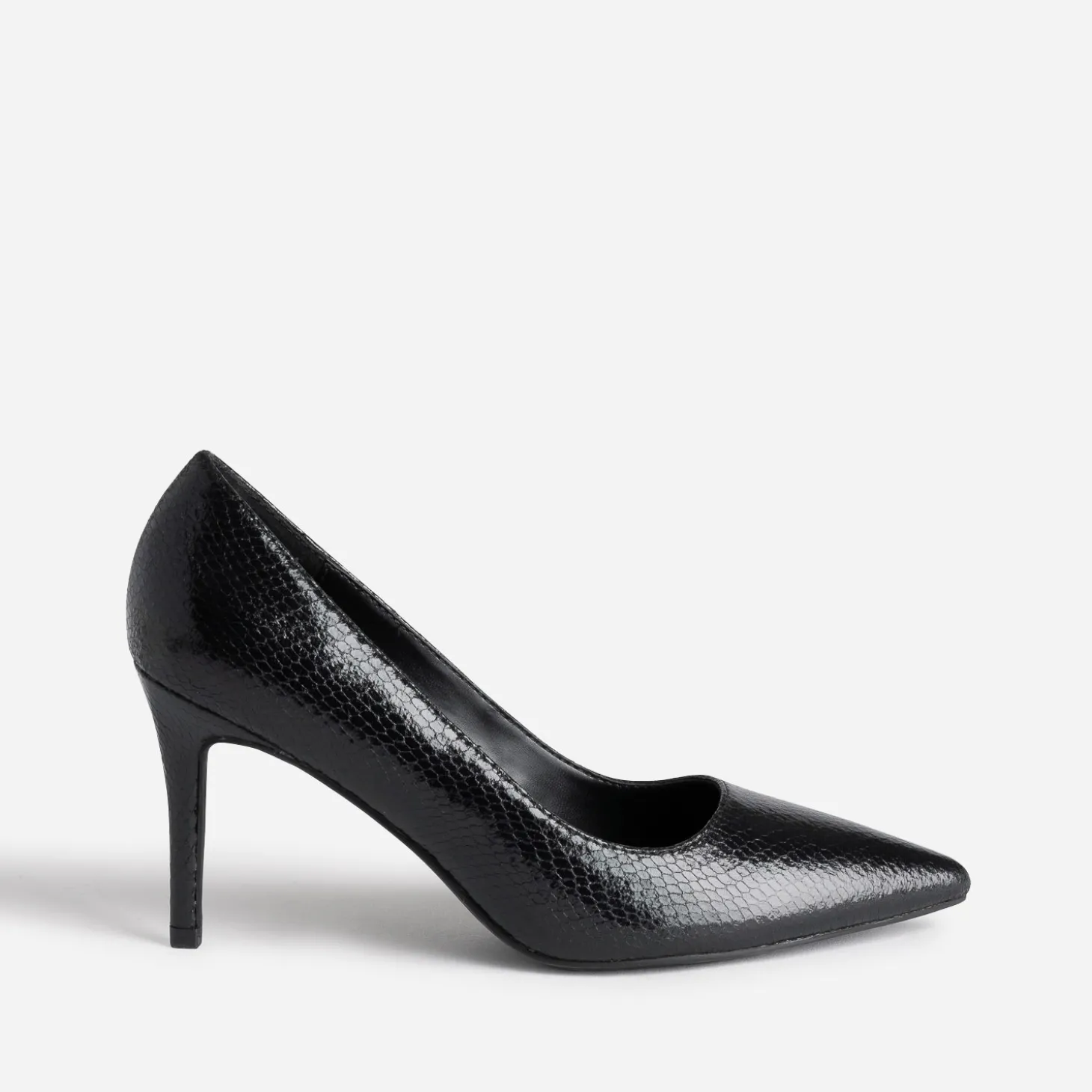 Escarpin TEXTO noir motif effet python
