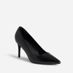 Escarpin TEXTO noir motif effet python