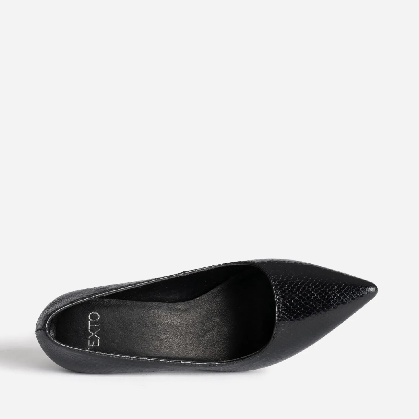 Escarpin TEXTO noir motif effet python