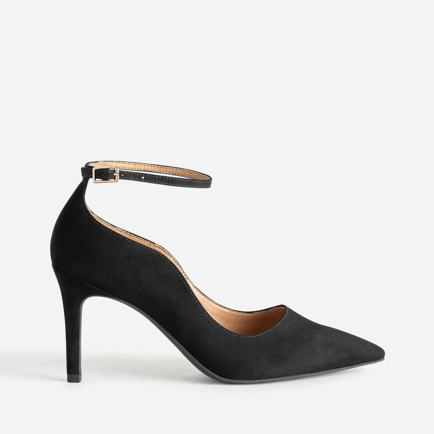 Escarpin TEXTO noir suédé à bride