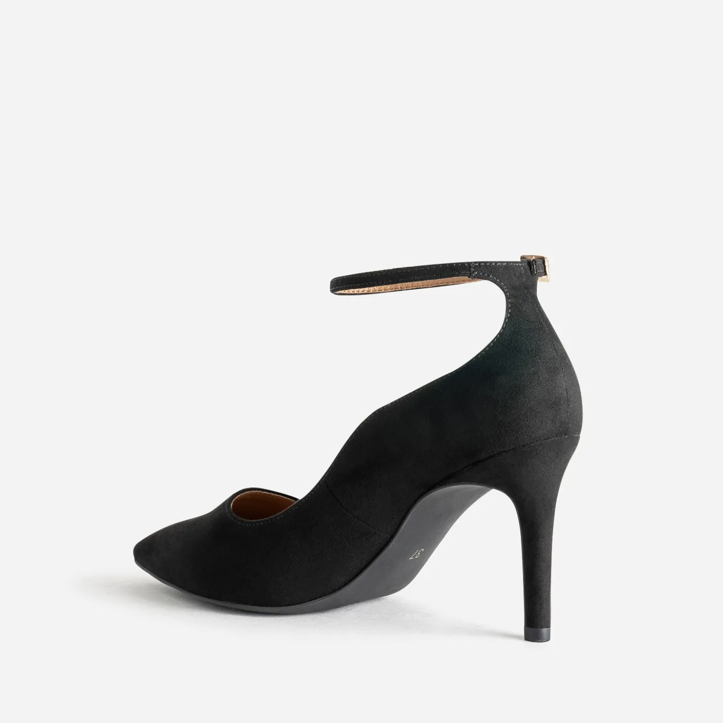 Escarpin TEXTO noir suédé à bride