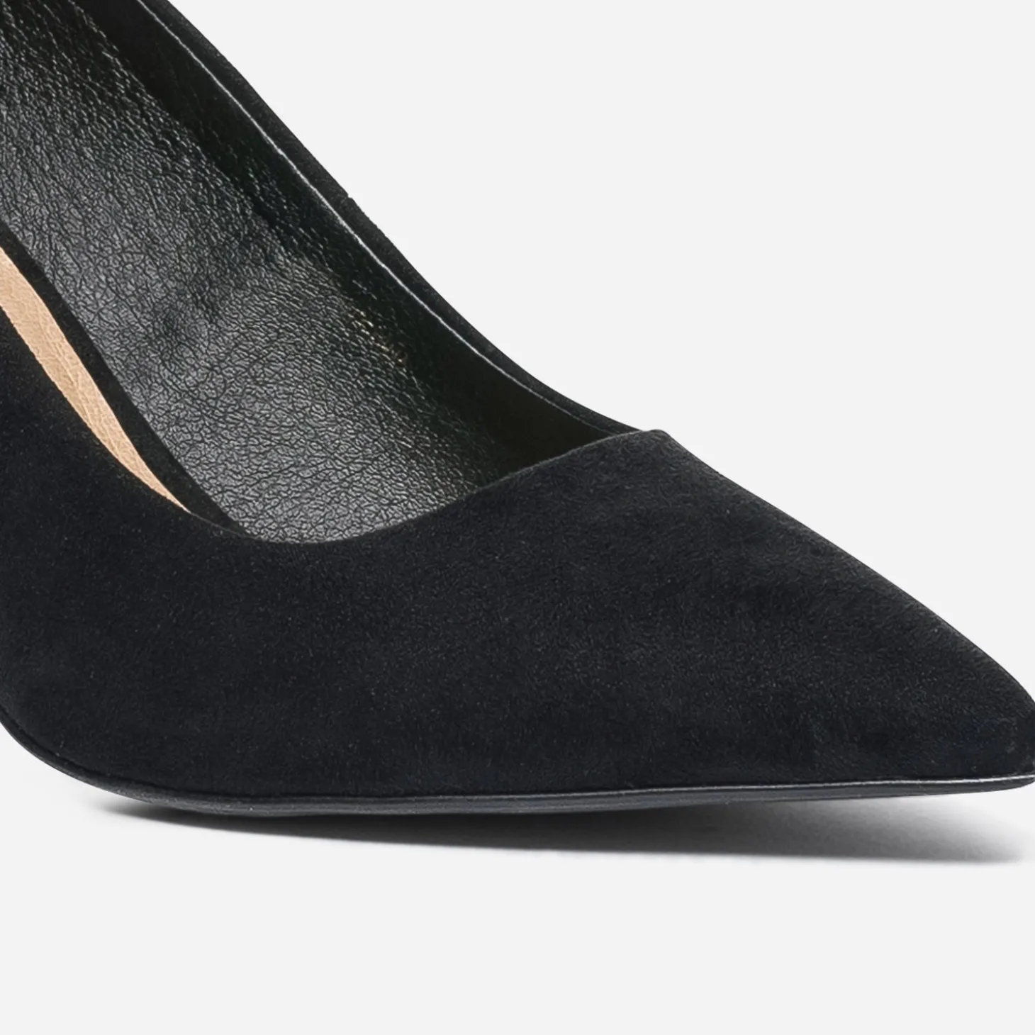 Escarpin TEXTO noir suédé éco-conçu à talon fin