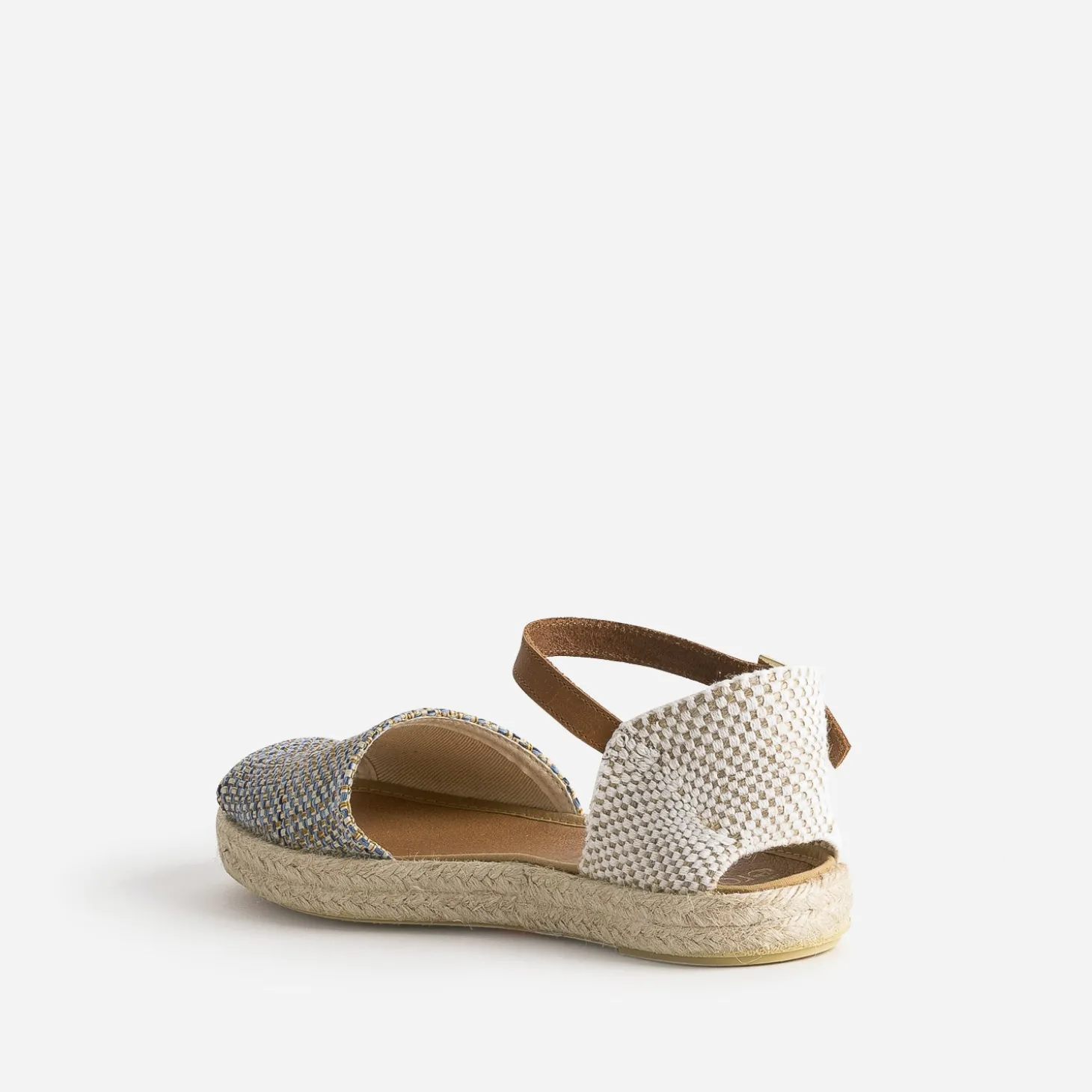 Espadrille bleue toile tressée