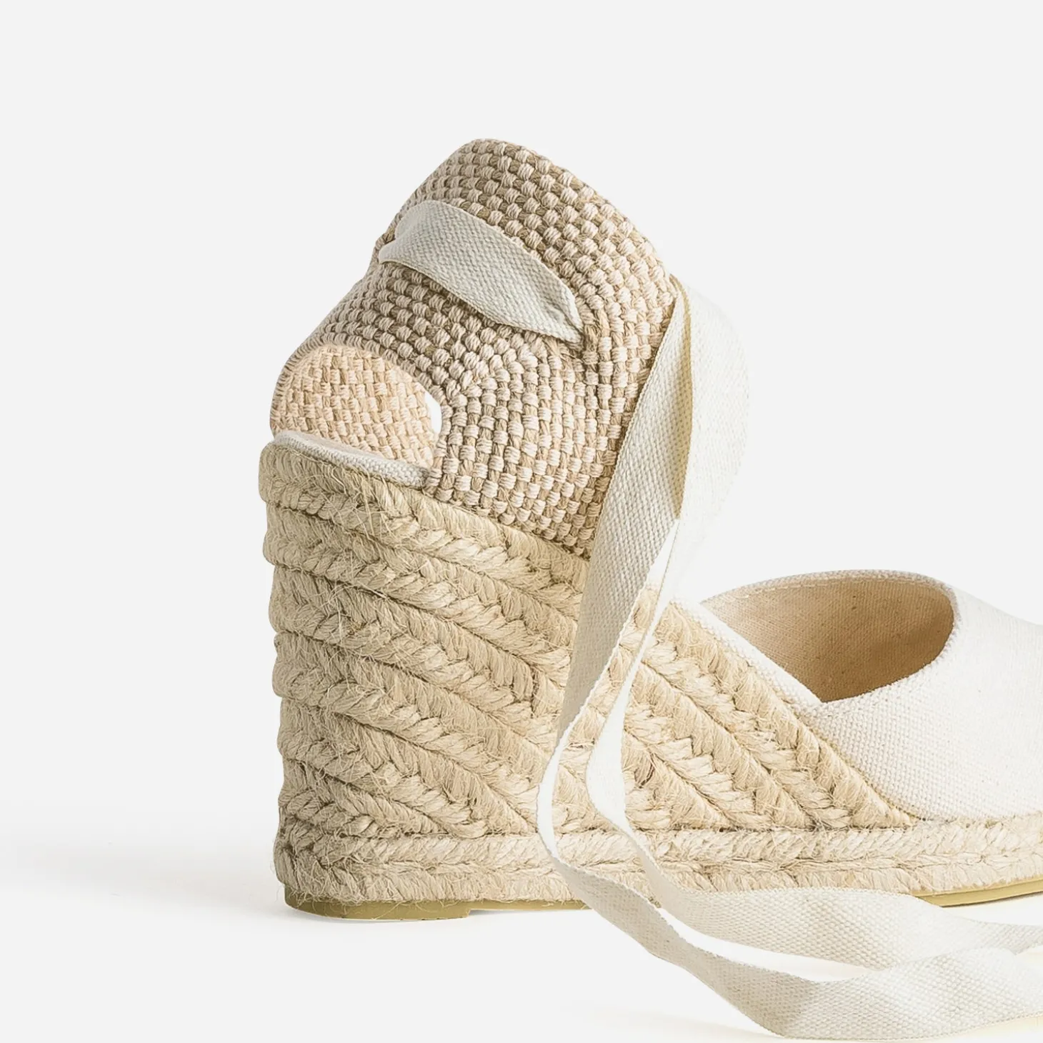 Espadrille compensée écrue