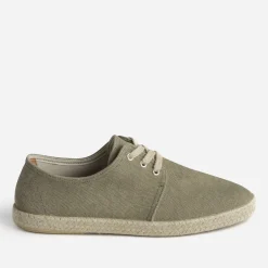 Espadrille kaki en toile à lacet éco-conçu