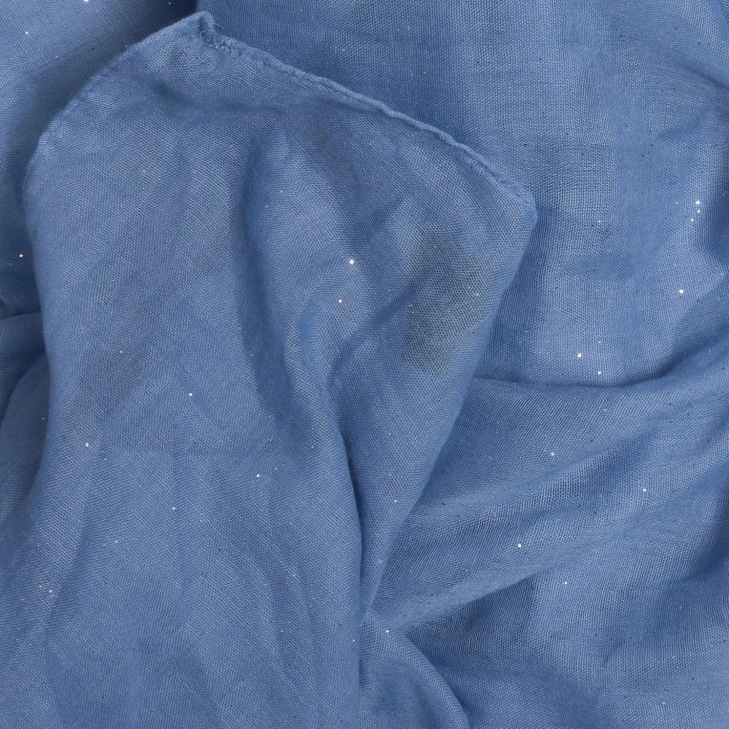 Foulard bleu pastel pailleté