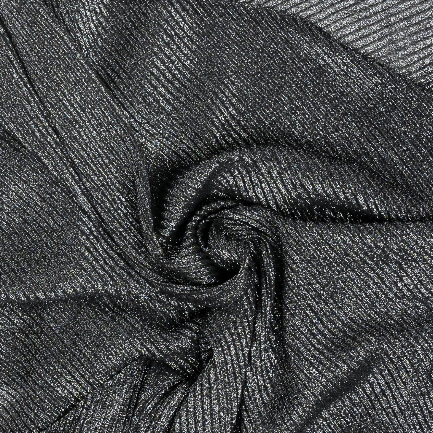 Foulard TEXTO noir pailleté et plissé