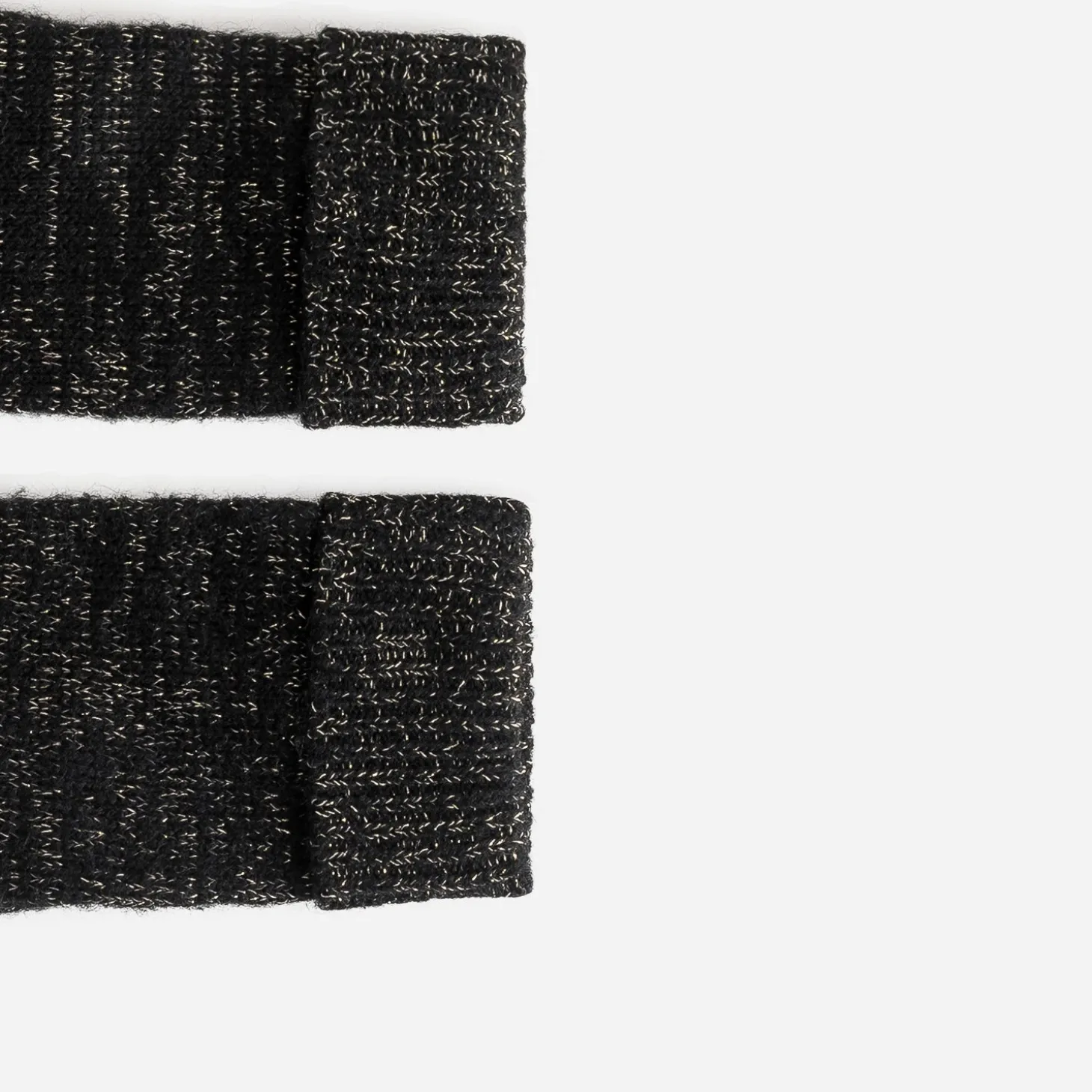 Gants noirs en tricot lurex