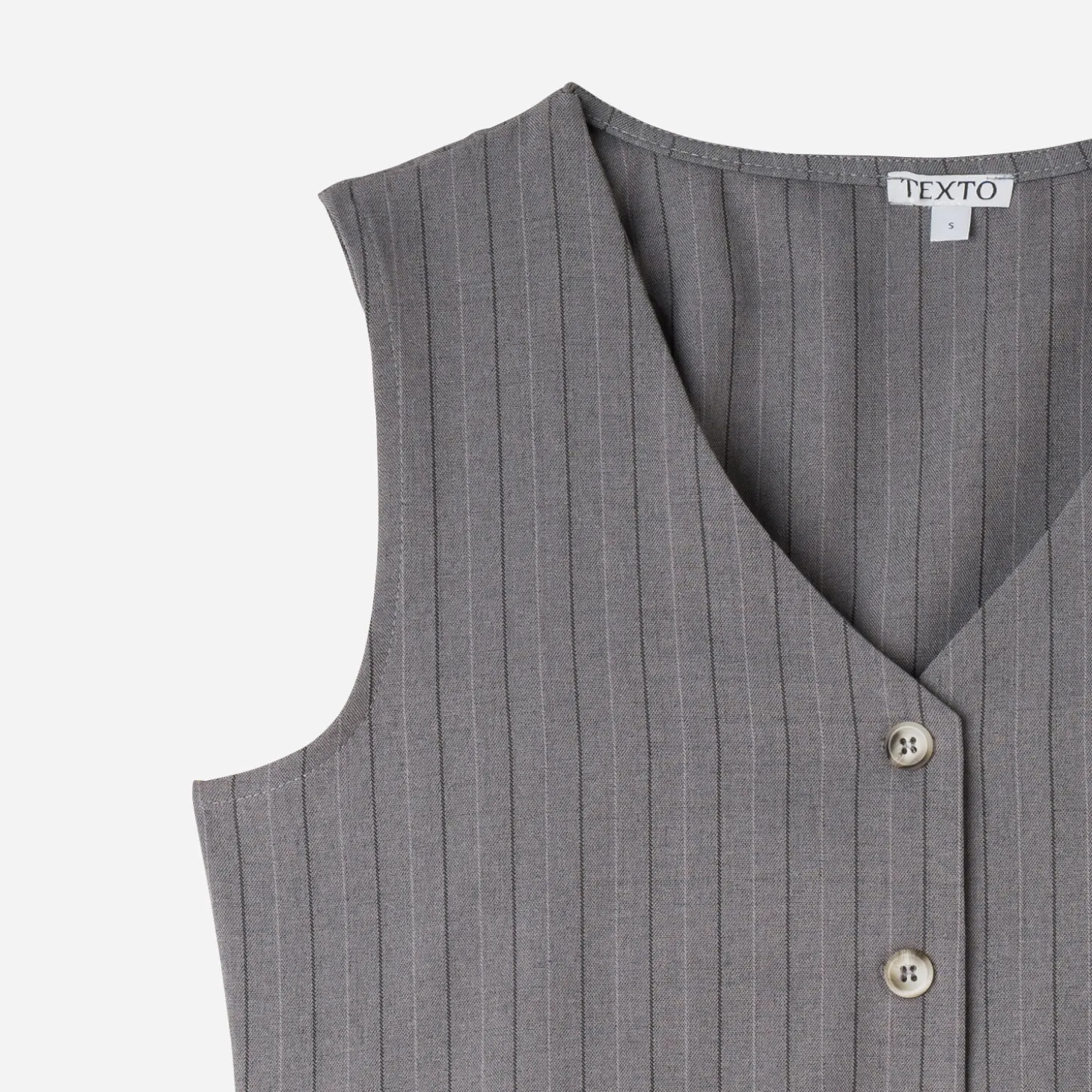 Gilet de costume TEXTO gris rayures tennis