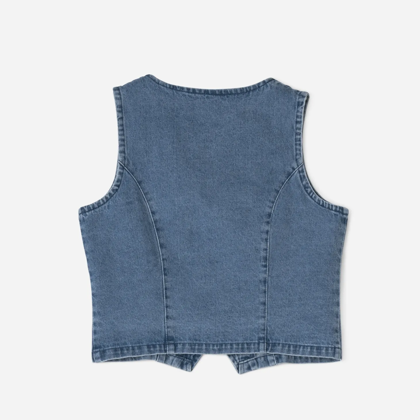 Gilet sans manches TEXTO en jean bleu