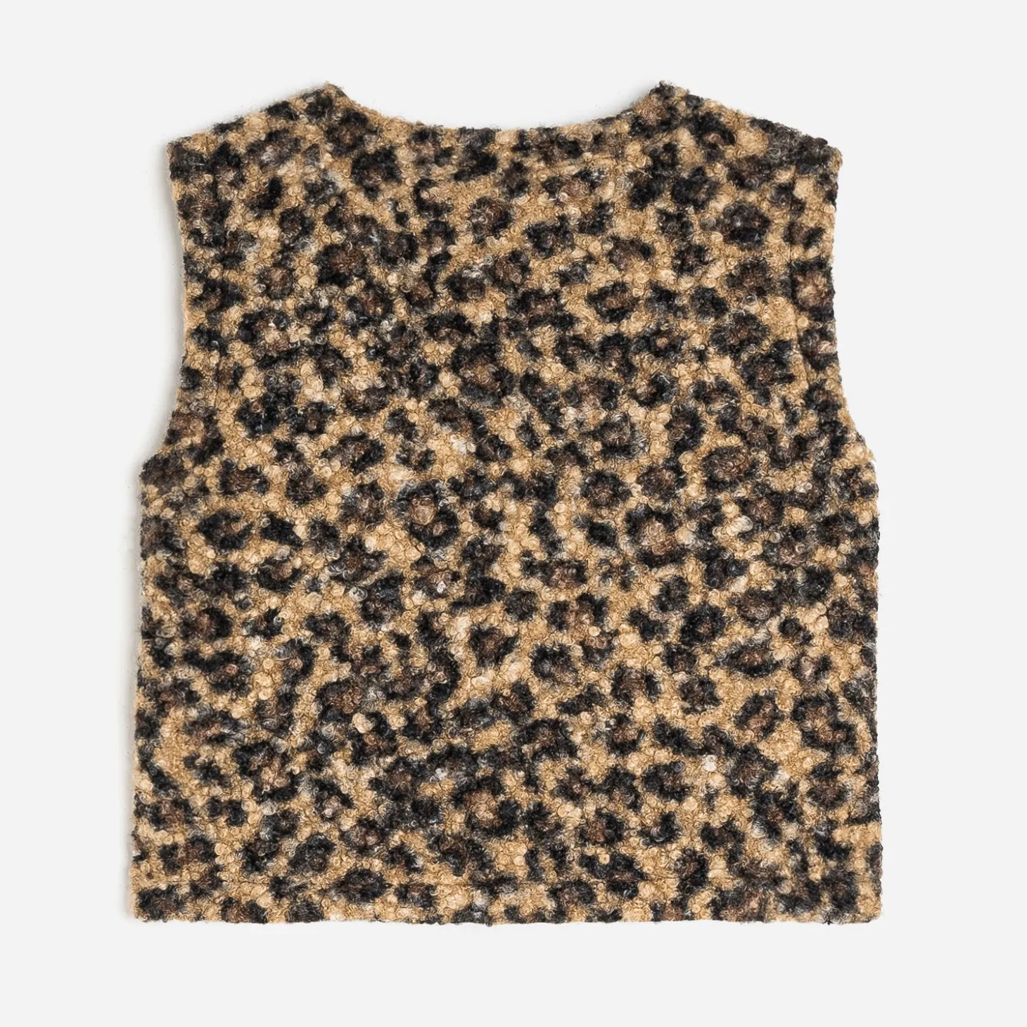 Gilet TEXTO marron à motif léopard