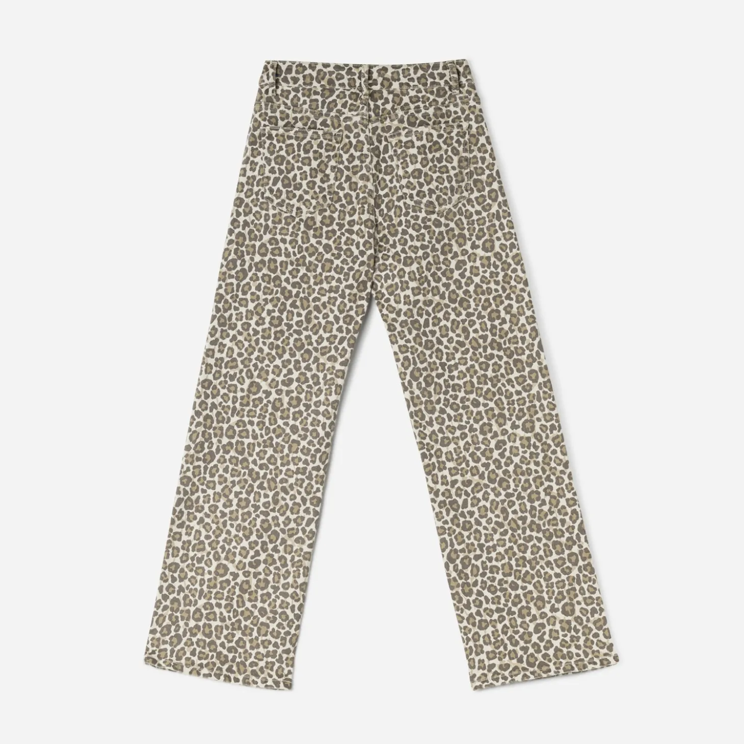 Jean TEXTO beige à imprimé léopard