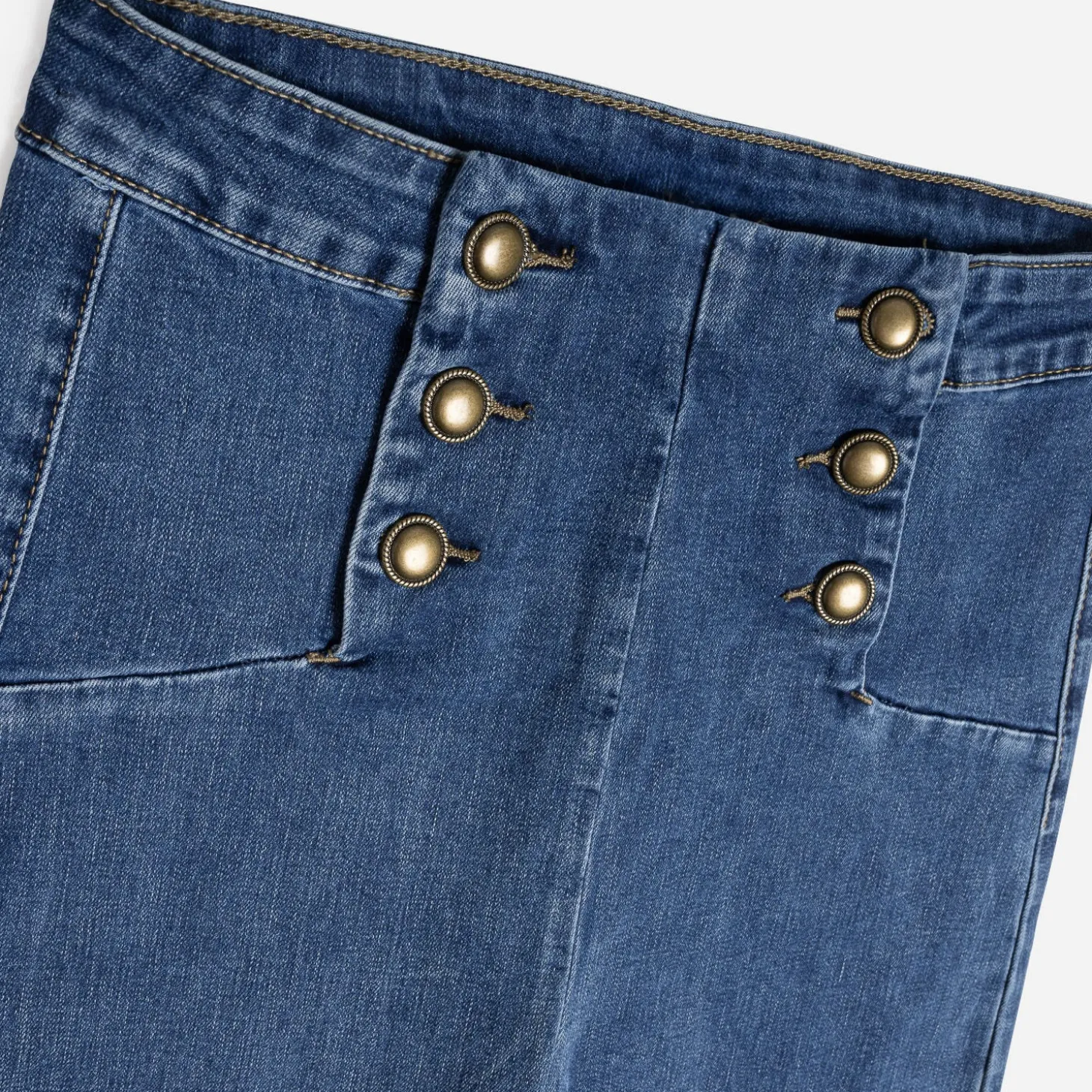 Jean TEXTO bleu denim à pont