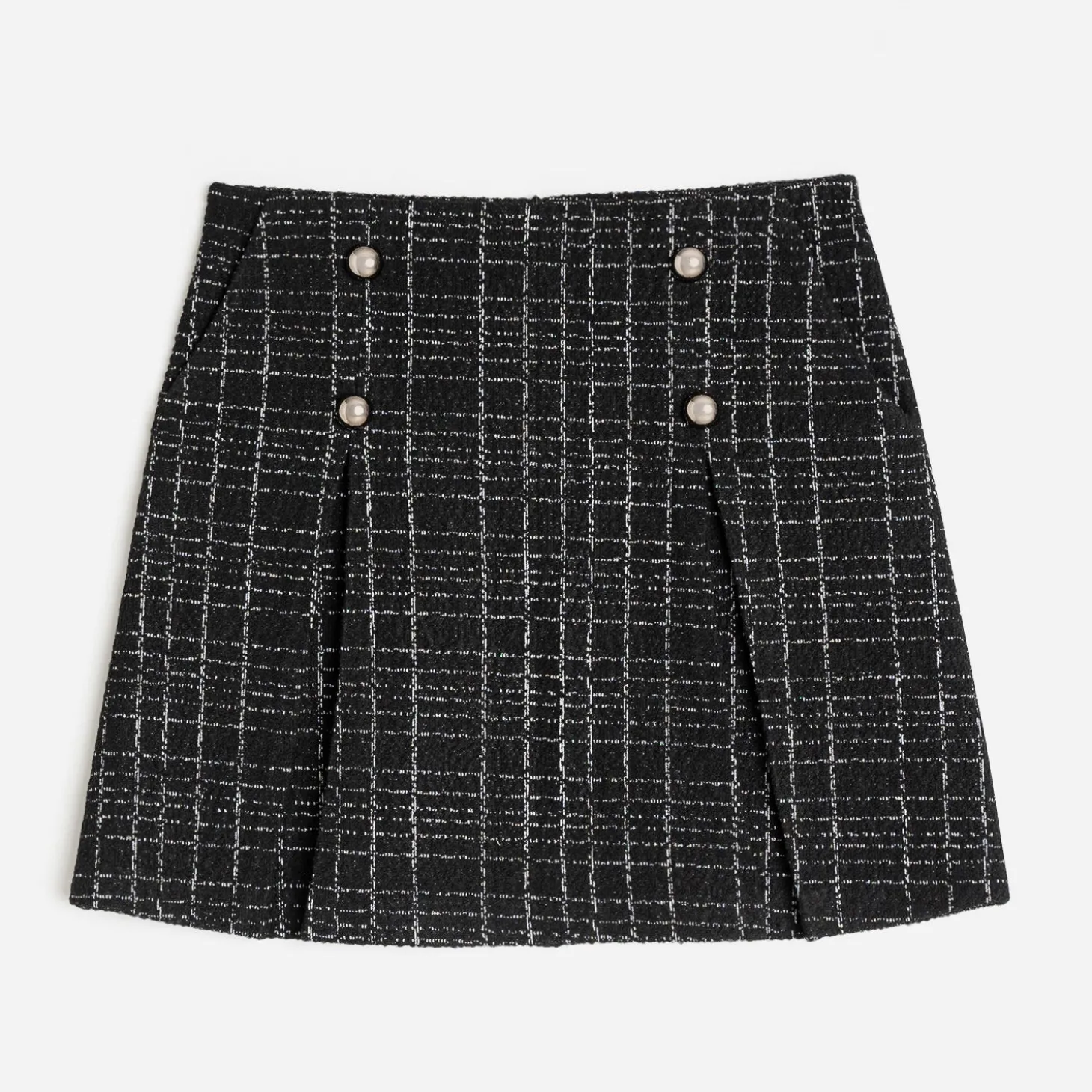 Jupe courte à pont TEXTO noire façon tweed