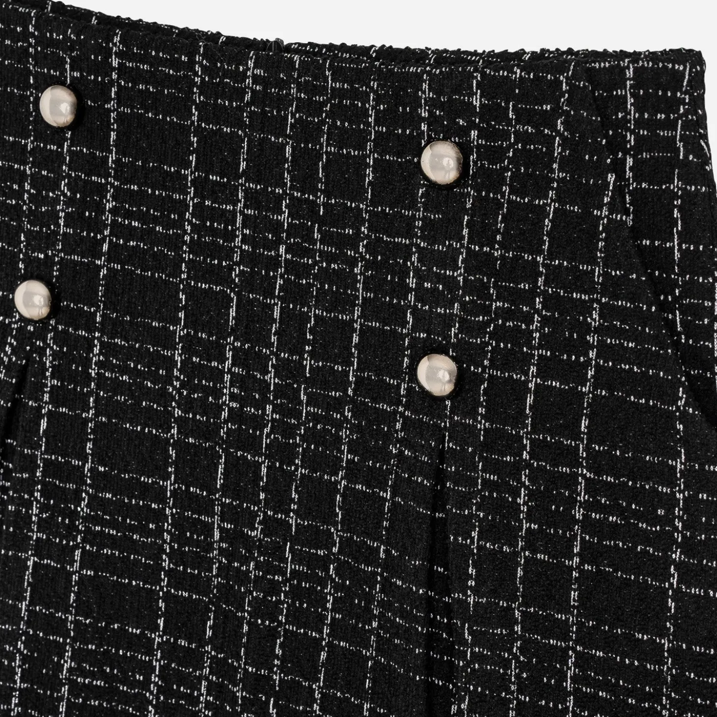Jupe courte à pont TEXTO noire façon tweed