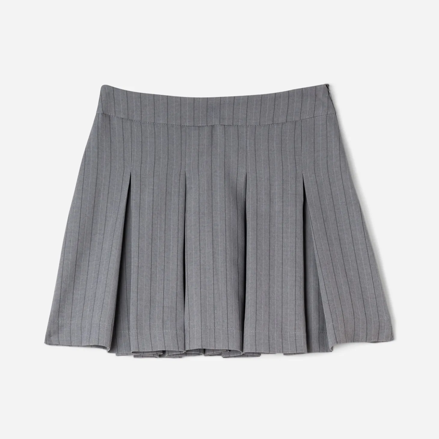 Jupe de tailleur TEXTO grise rayures tennis
