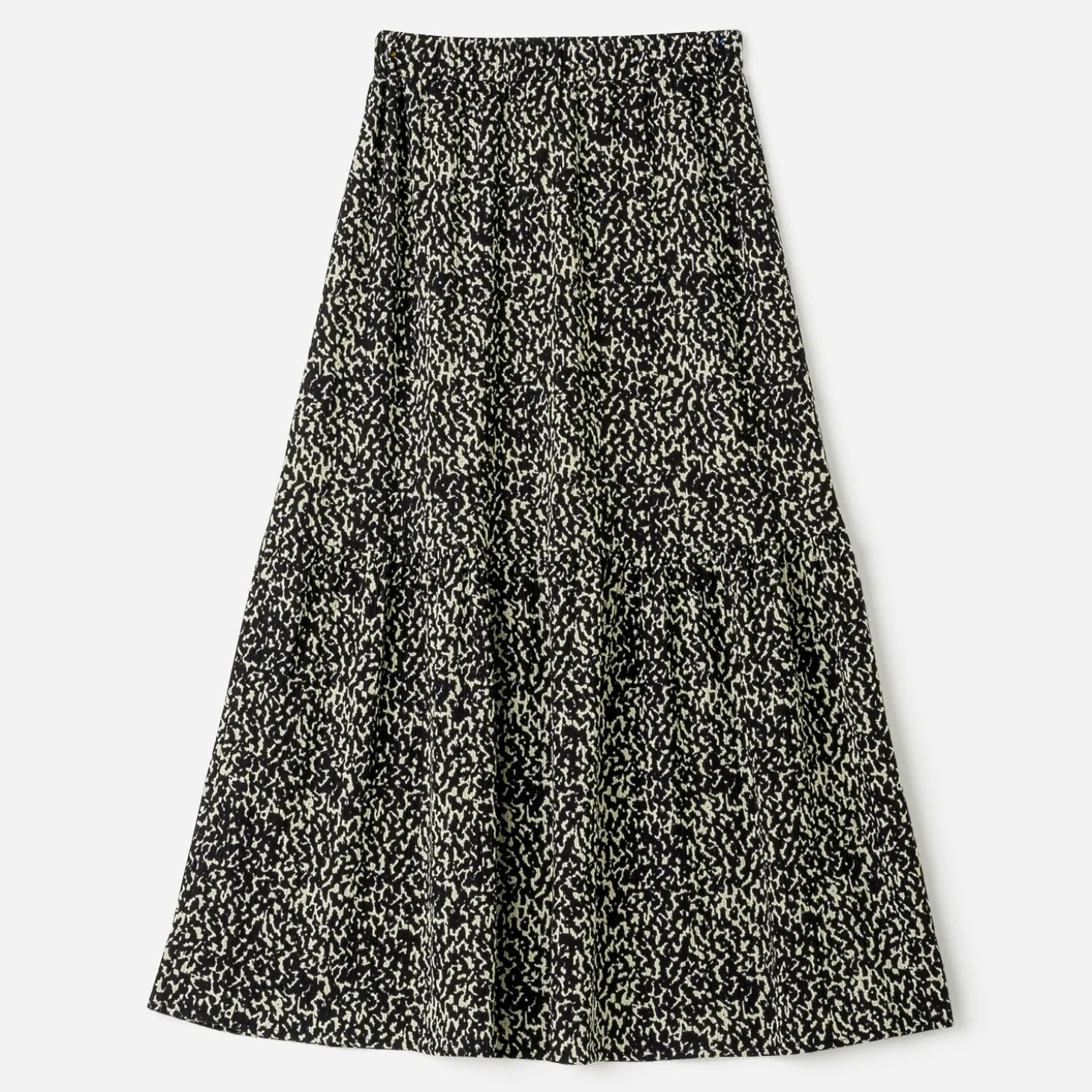 Jupe longue TEXTO noire motif animalier