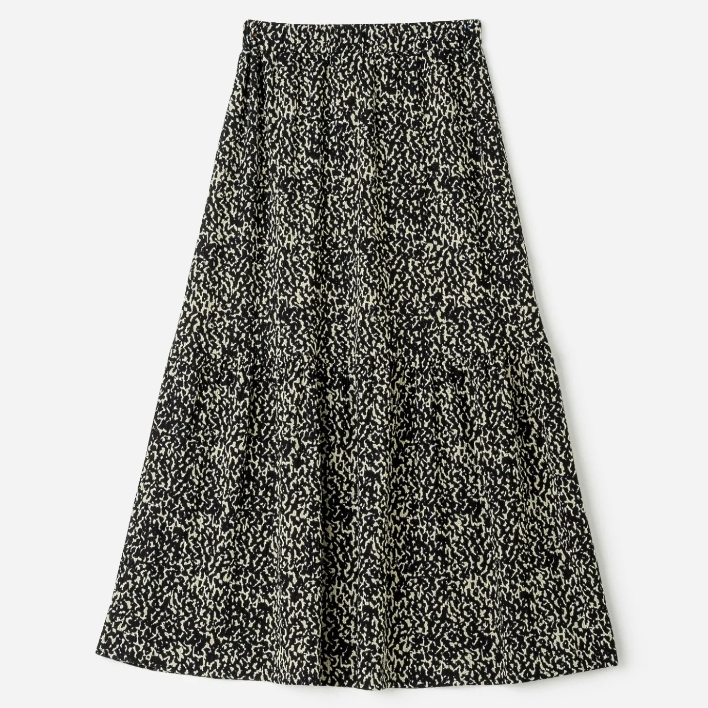 Jupe longue TEXTO noire motif animalier