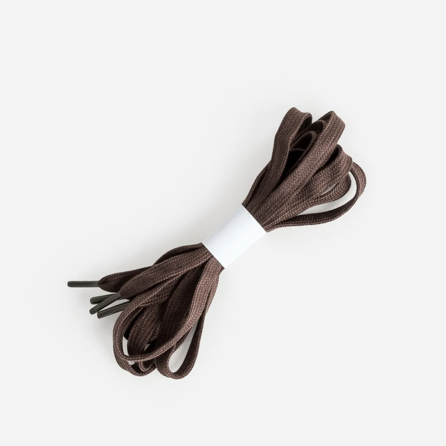 Lacets marron plats