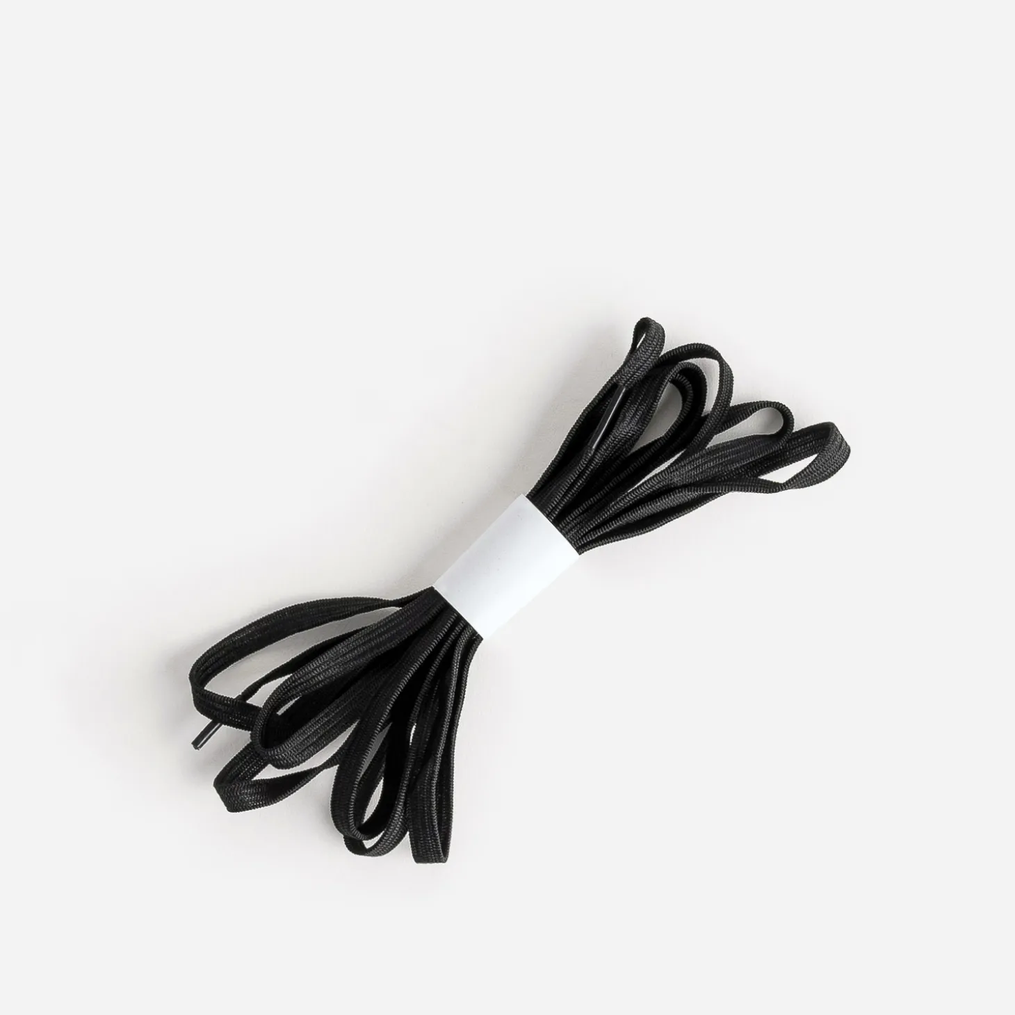 Lacets noirs plats élastiqués