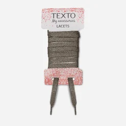 Lacets TEXTO irisés dorés