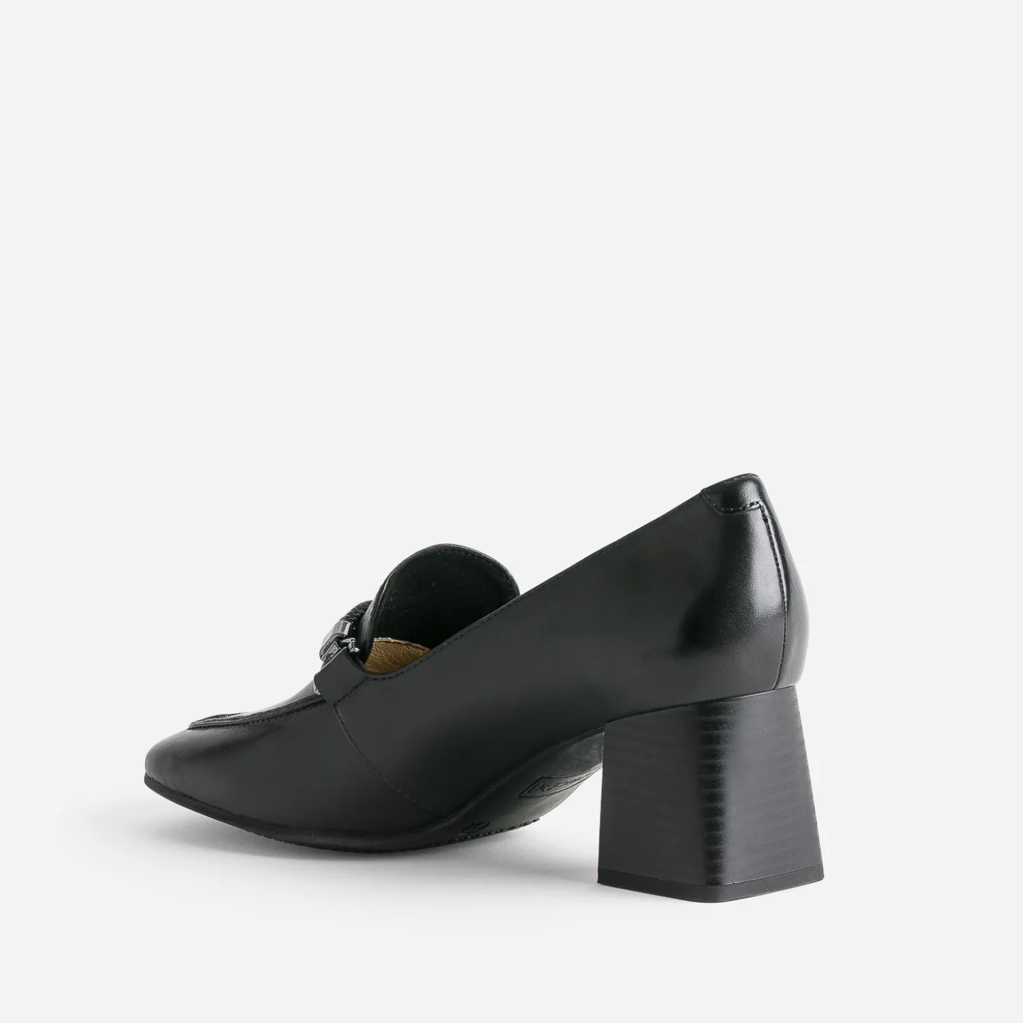 Mocassin à talon CAPRICE noir en cuir