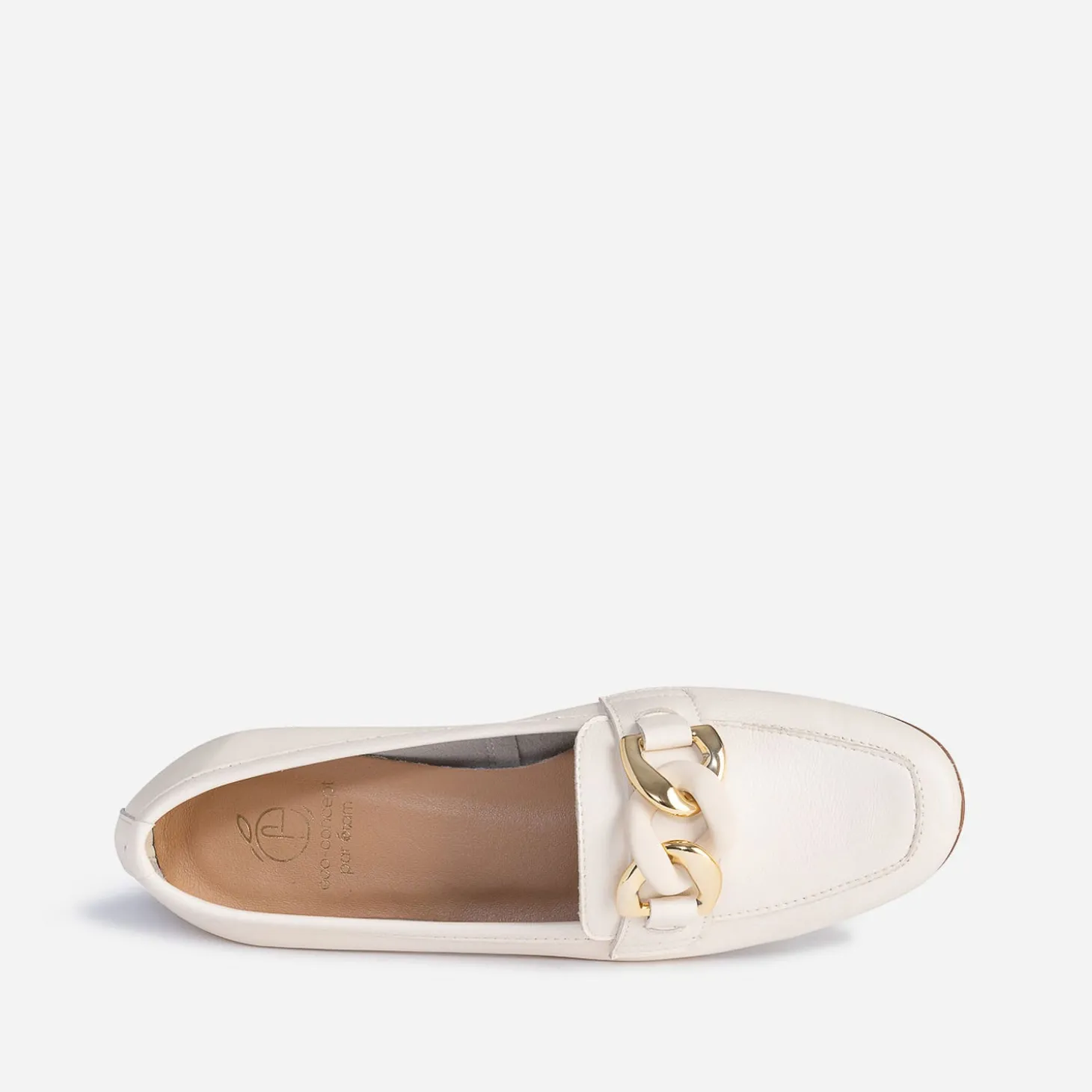 Mocassin beige éco-conçu en cuir