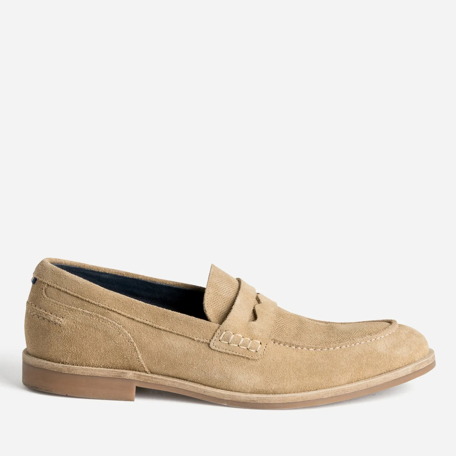 Mocassin beige cuir velours éco-conçu