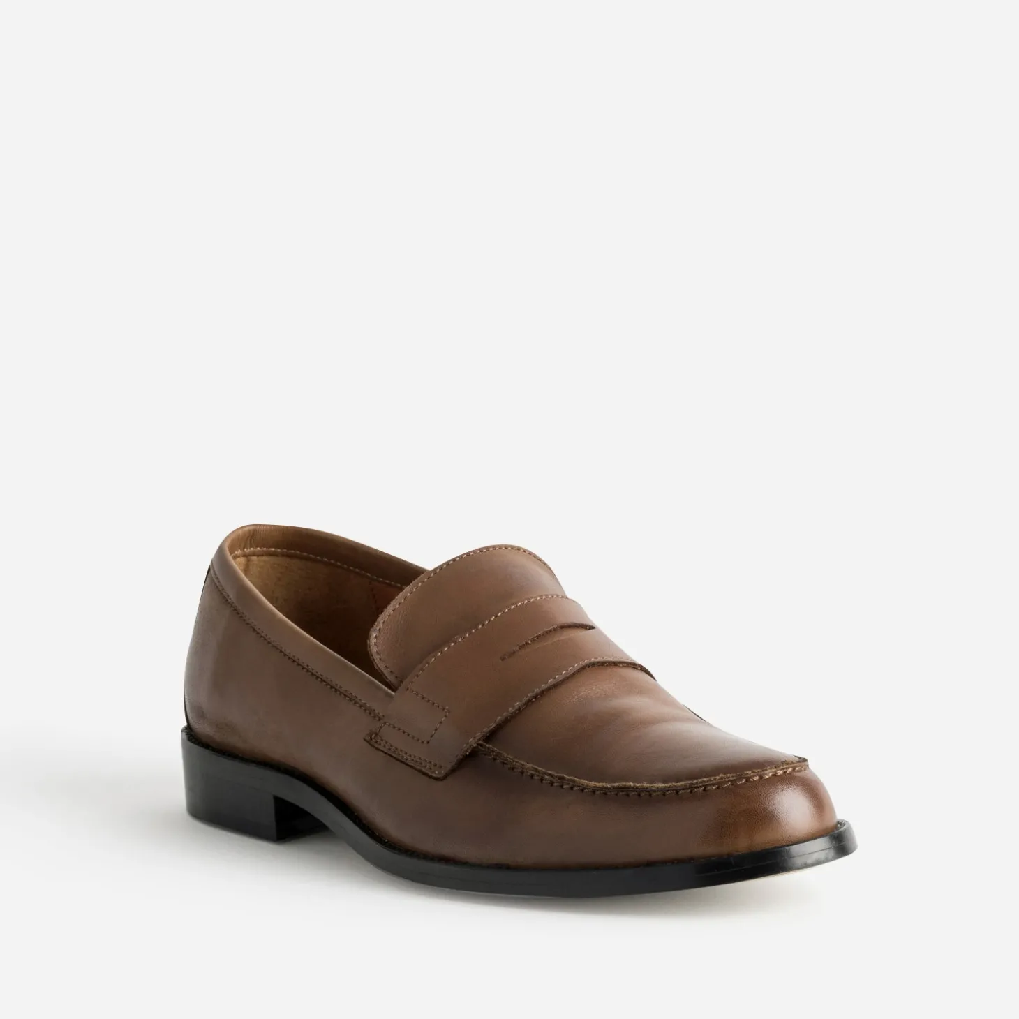 Mocassin camel cuir