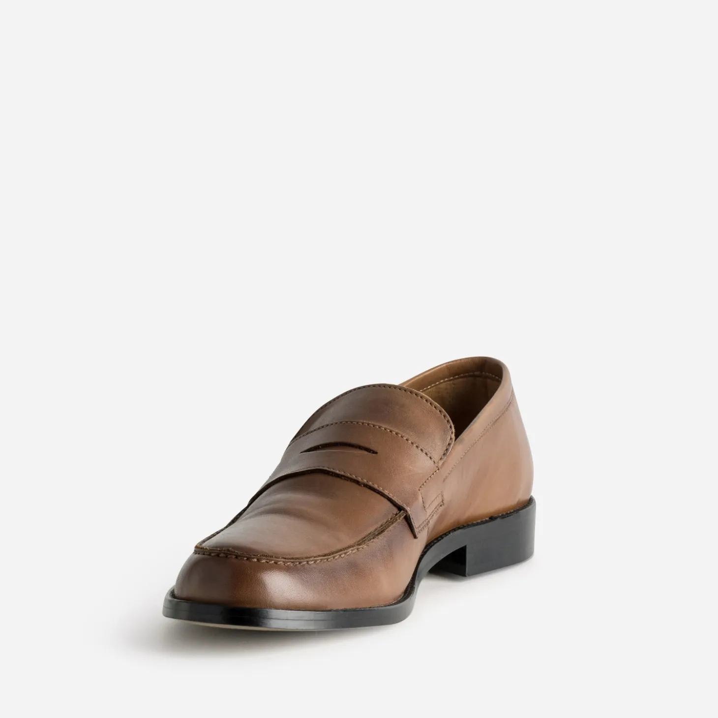 Mocassin camel cuir
