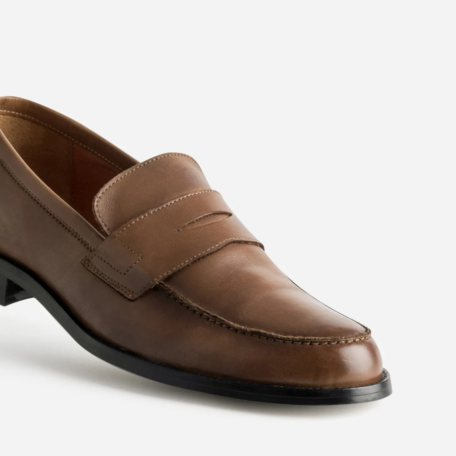 Mocassin camel cuir