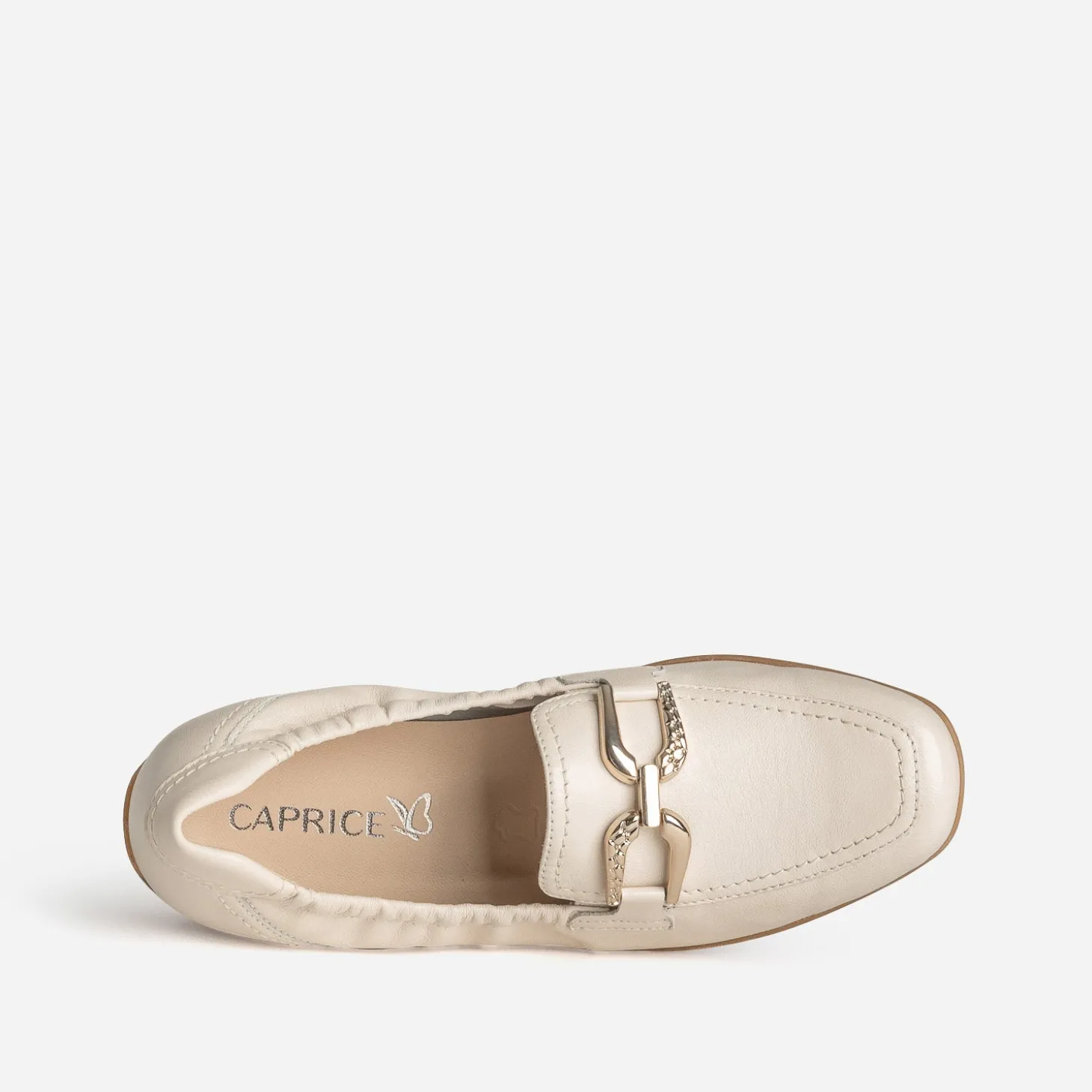 Mocassin CAPRICE beige clair cuir