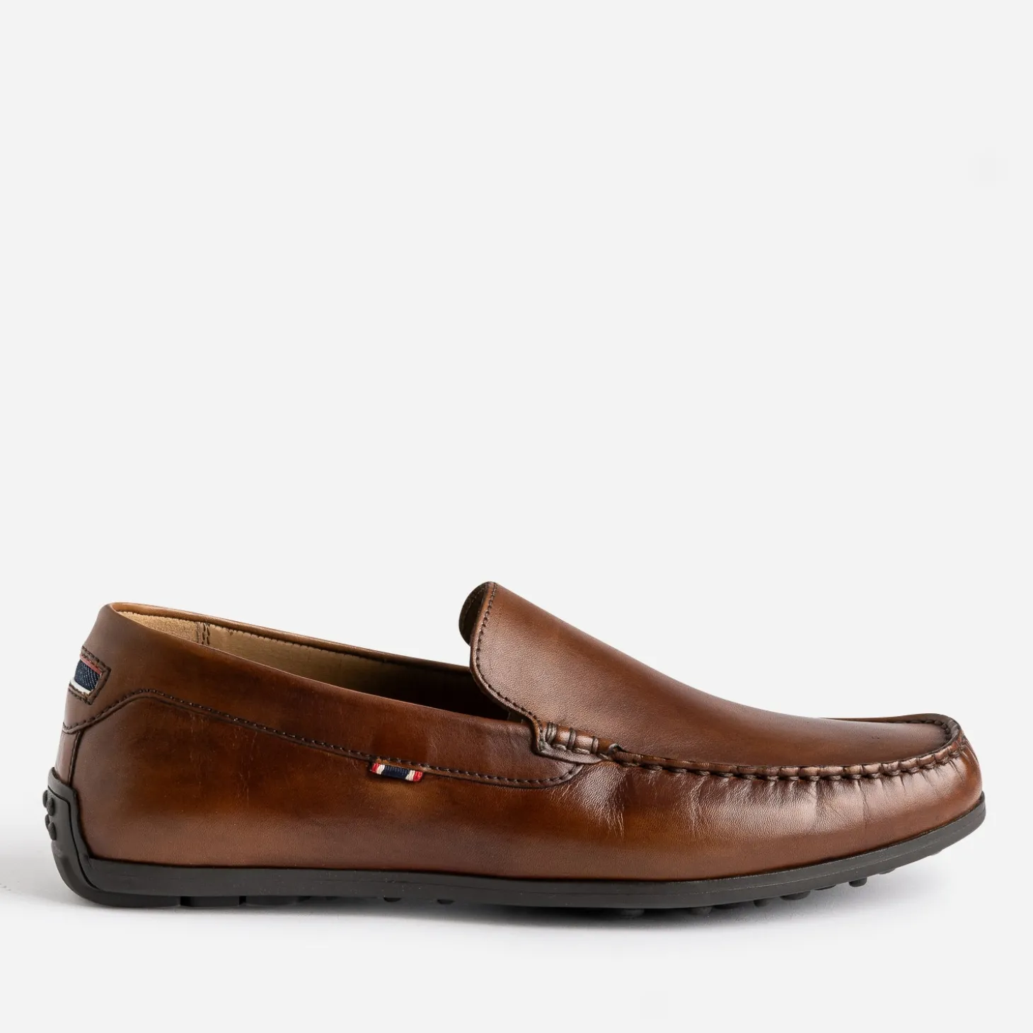 Mocassin cognac en cuir