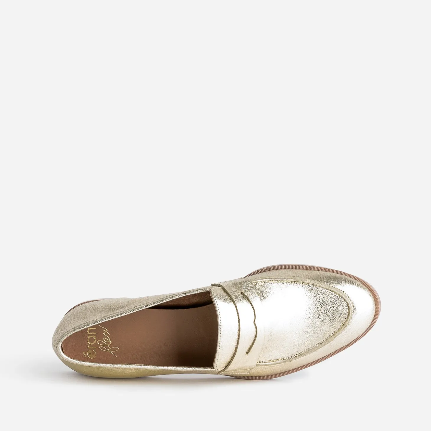Mocassin ERAM FLEX doré en cuir