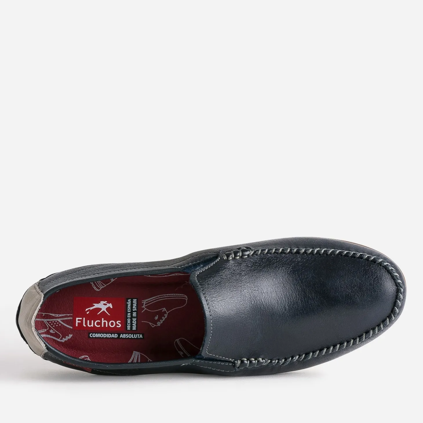 Mocassin FLUCHOS marine en cuir