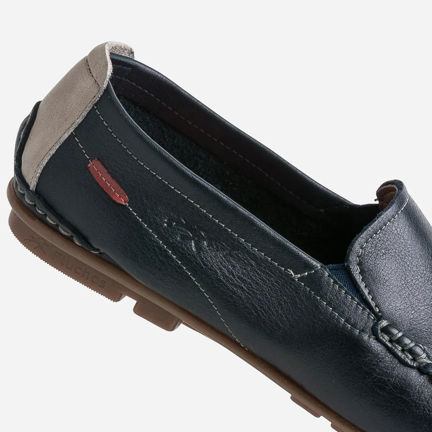 Mocassin FLUCHOS marine en cuir