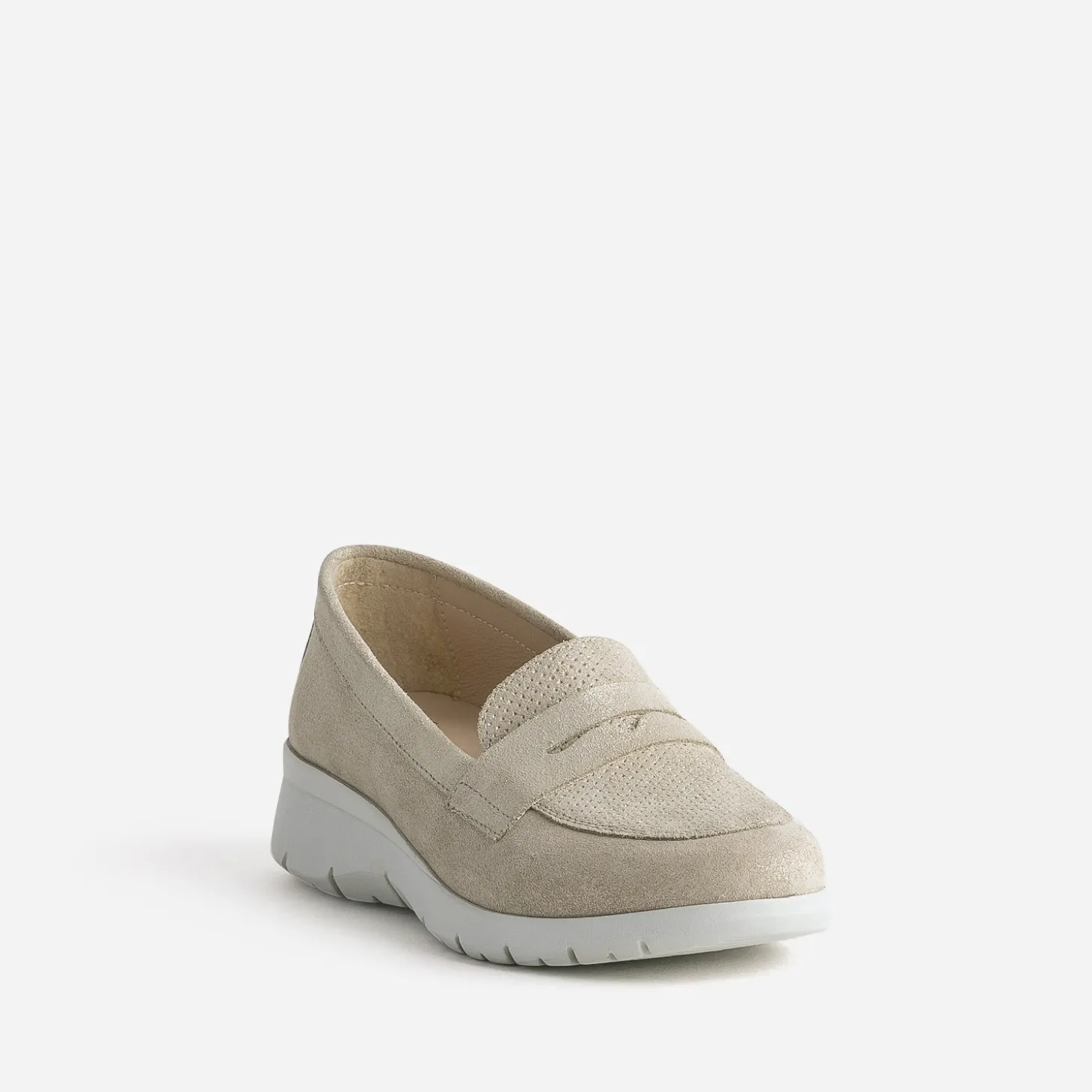 Mocassin FRANCE ARNO doré cuir velours