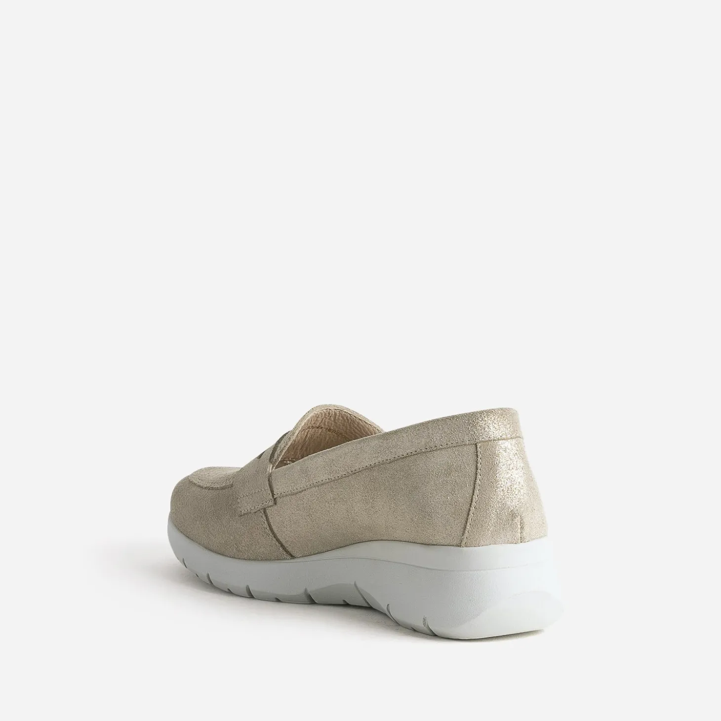 Mocassin FRANCE ARNO doré cuir velours