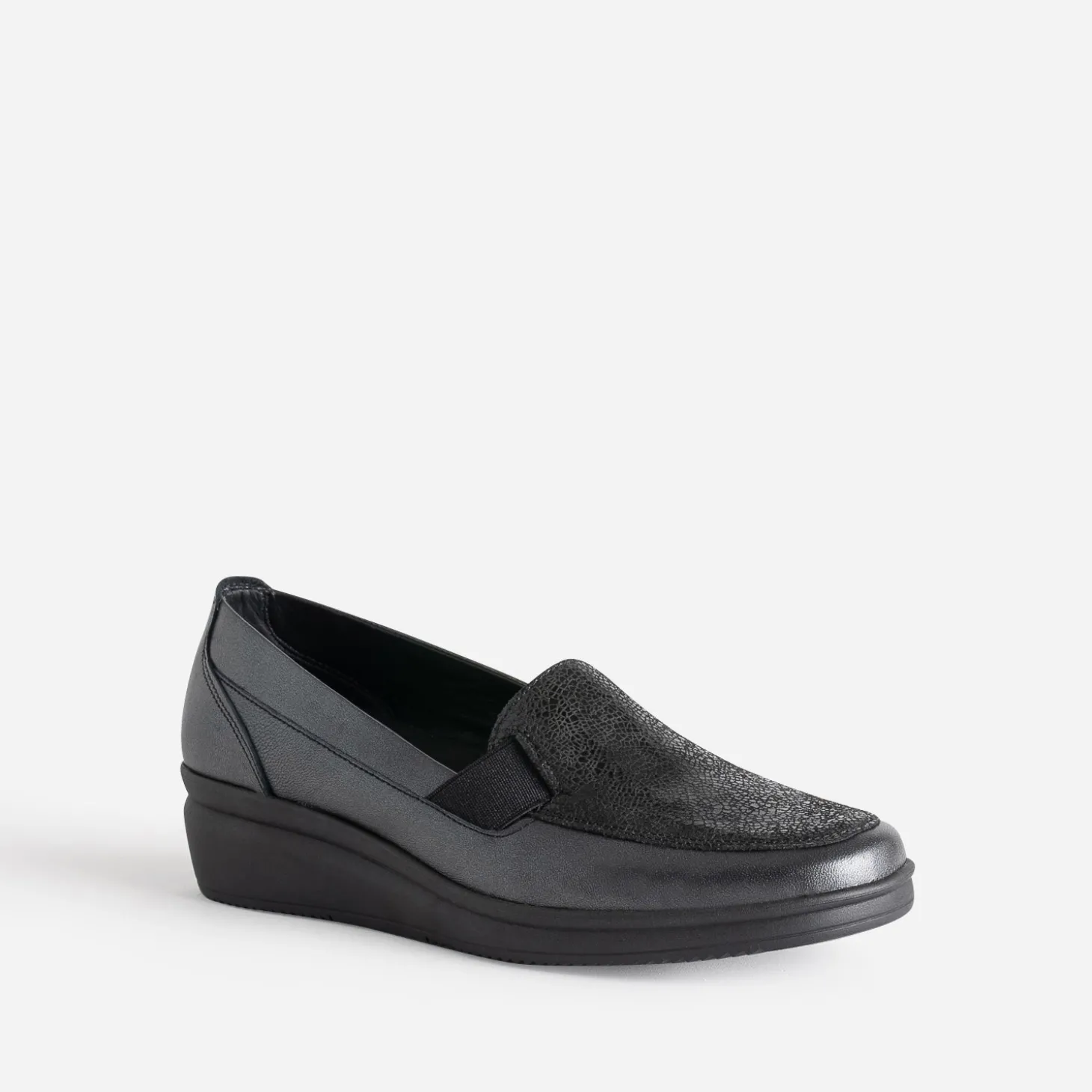 Mocassin FRANCE ARNO gris en cuir